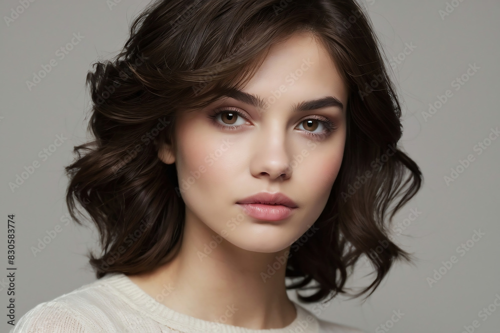 Brunette white woman with full lips Brunette white woman with full lips