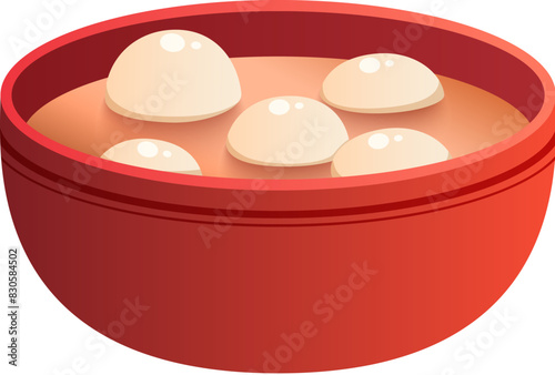 A bowl of glutinous rice ball