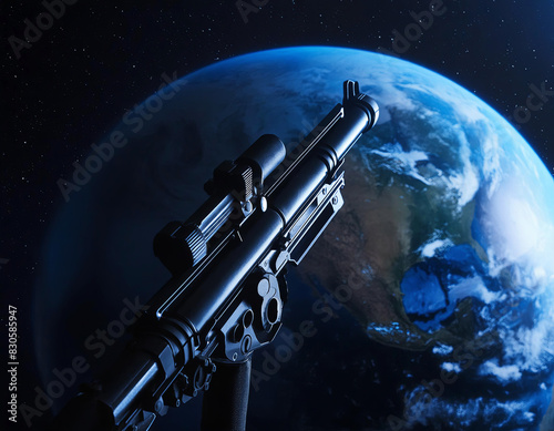 symbol image of a weapon in space photo