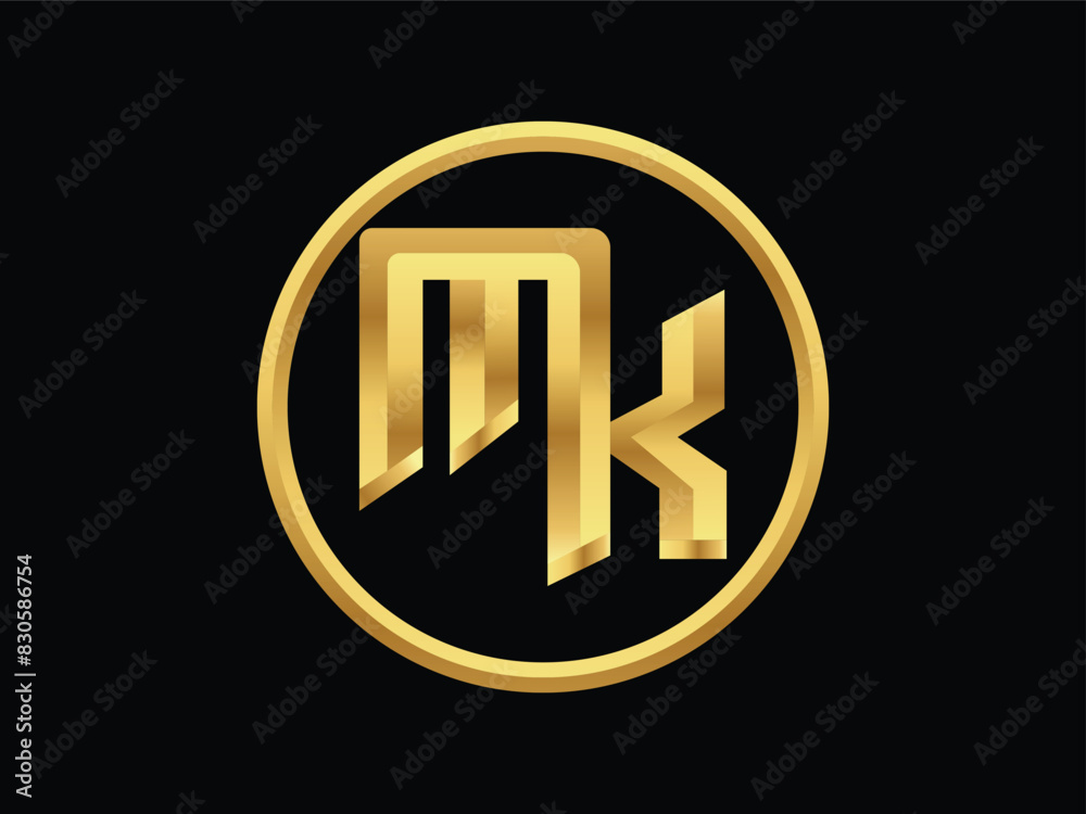 MK 3d monogram logo design MK 3d monogram logo design