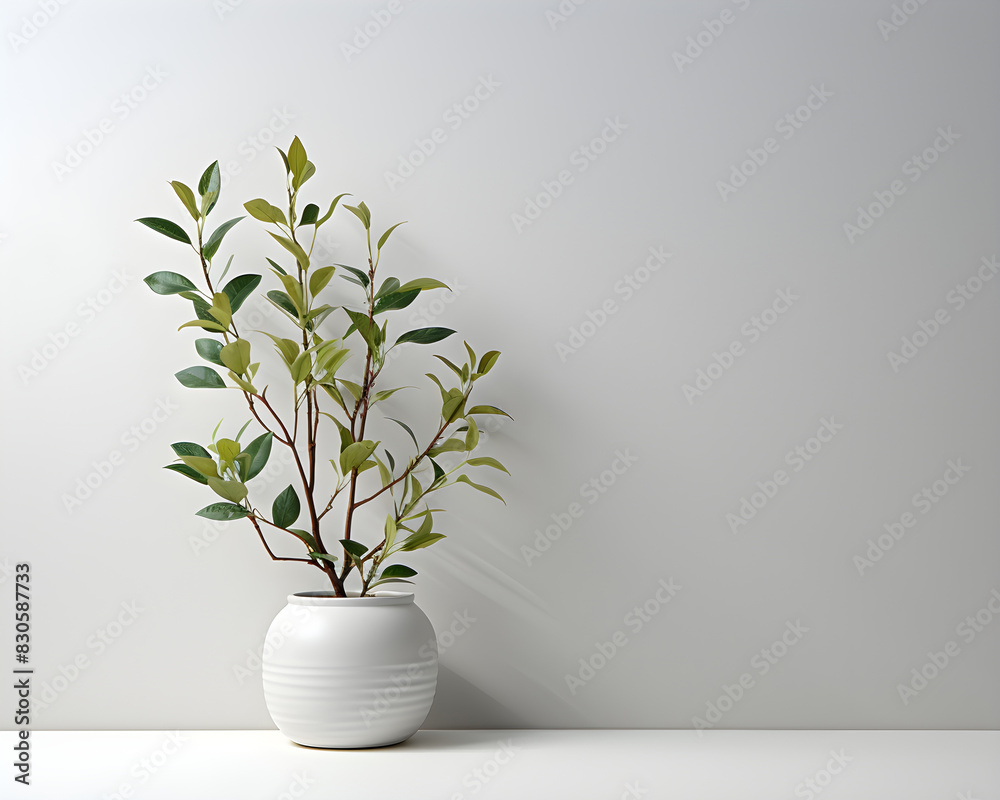 white wall empty room interior floor background modern light design.