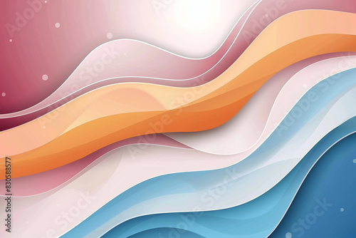 Generative AI Image of Colorful Wavy Fluid Pattern Background with Abstract Business Design
