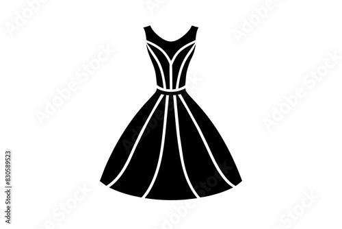 party dress vector silhouette illustration