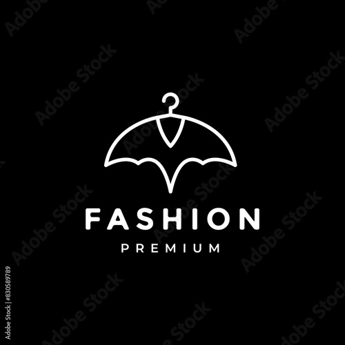 fashion with bat line logo design vector