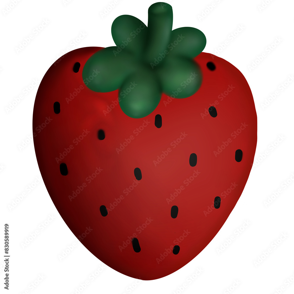 Obraz premium red strawberry isolated on white