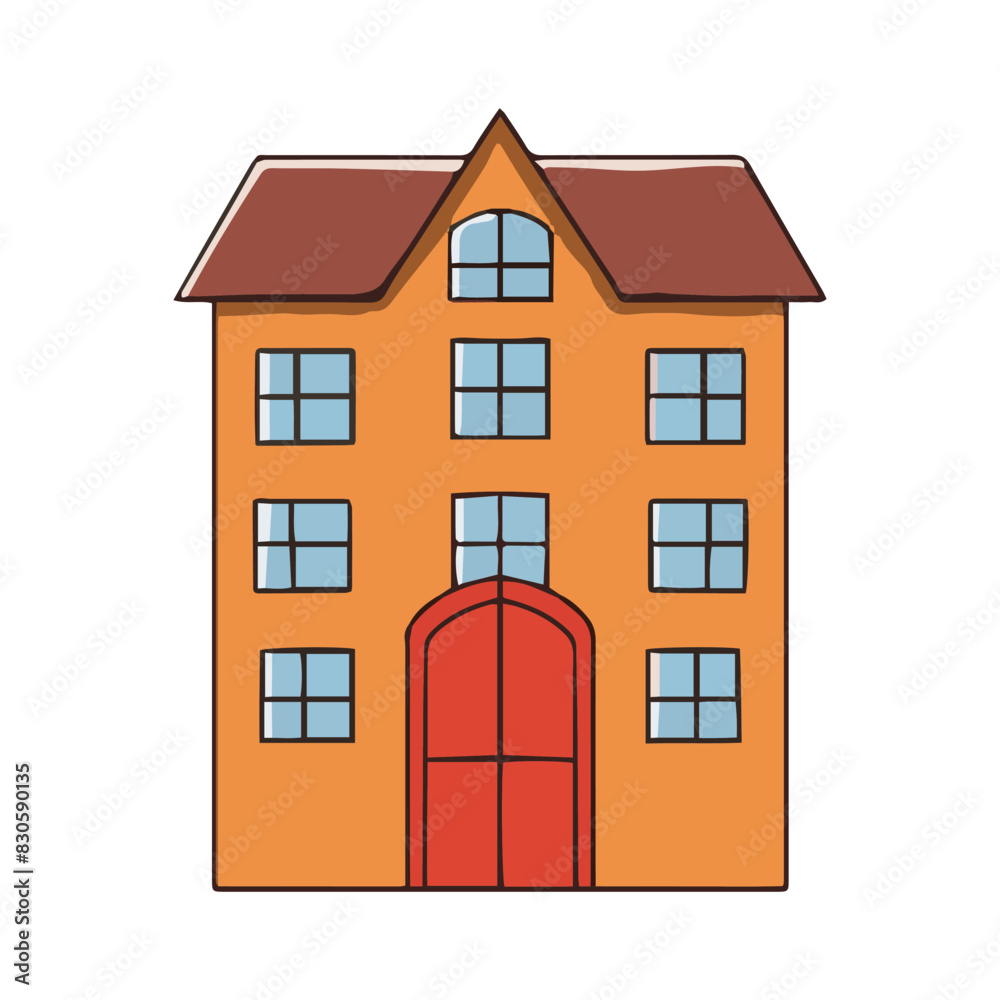 Hand Drawn House Doodle Illustration Hand Drawn House Doodle Illustration