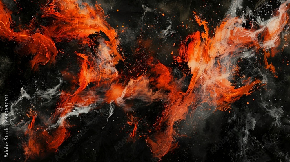 Untamed Beauty of Fiery Waves Untamed Beauty of Fiery Waves
