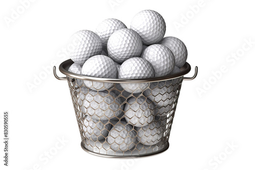 Cascade of Golfing Dreams on White or PNG Transparent Background.