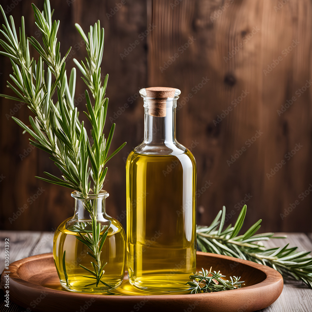 bottle of herbal oil bottle of herbal oil