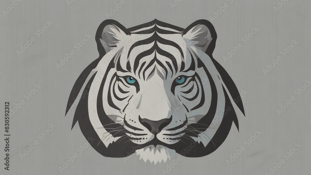 Obraz premium Icon logo tiger head vector