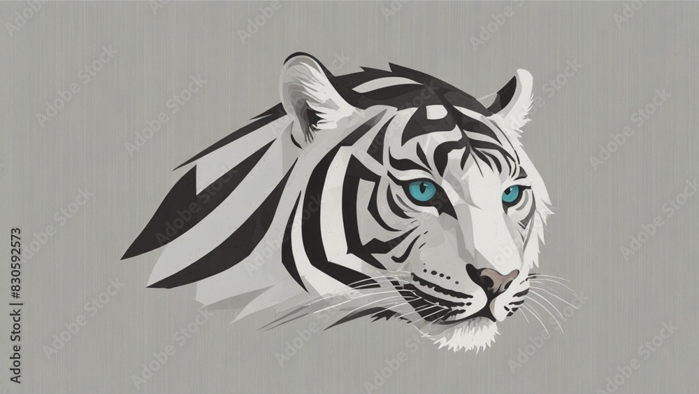 Icon logo tiger head vector