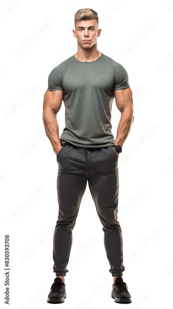 Muscular athlete bodybuilder on a transparant background, PNG, Generative AI Muscular athlete bodybuilder on a transparant background, PNG, Generative AI