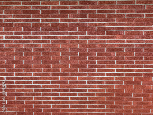 Clean Red Brick Wall Background Texture
