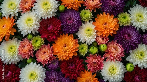 Vibrant Chrysanthemum Flower Background © asyrofmuzakki