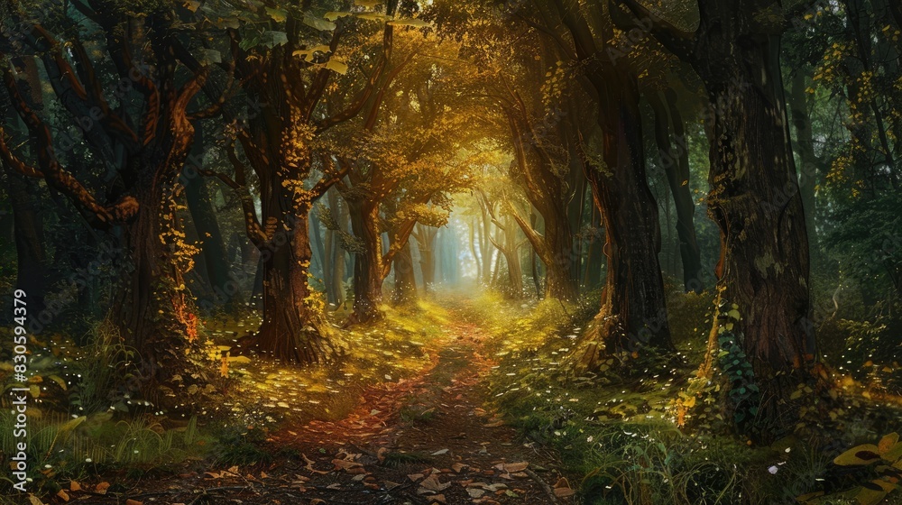 Naklejka premium Stroll through the forest
