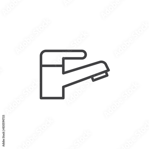 Water faucet line icon