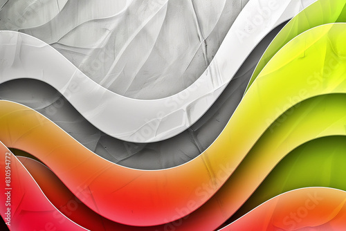 Generative AI Image of Wavy Crumpled Texture Paper Design Business Background with Layered Line