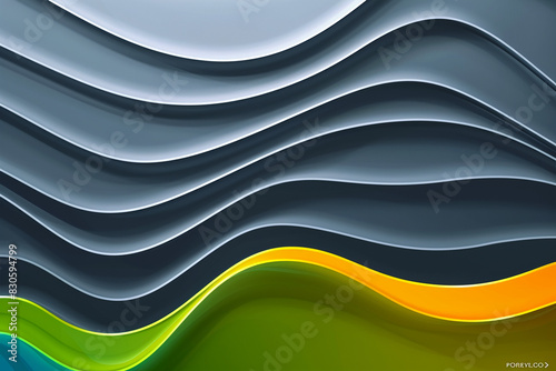 Generative AI Image of Elegant Wavy Pattern Business Background with Abstract Design
