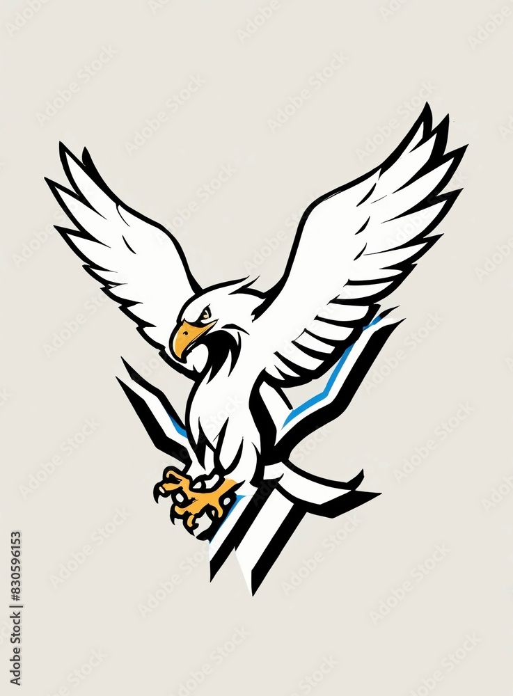 Obraz premium Icon logo eagle head vector