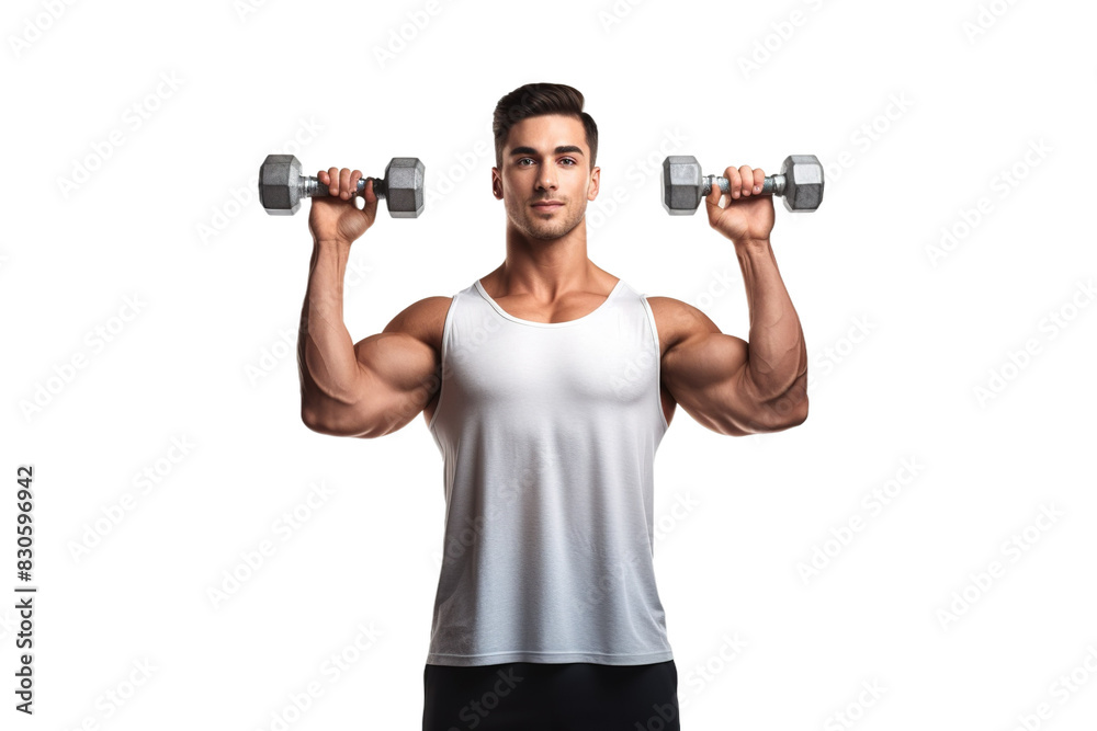 The Daring Dumbbell Dance on White or PNG Transparent Background. The Daring Dumbbell Dance on White or PNG Transparent Background.