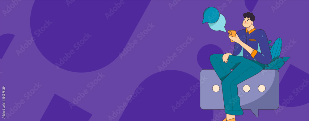 Virtual characters social communication concept business flat vector hand drawn illustration
Virtual characters social communication concept business flat vector hand drawn illustration