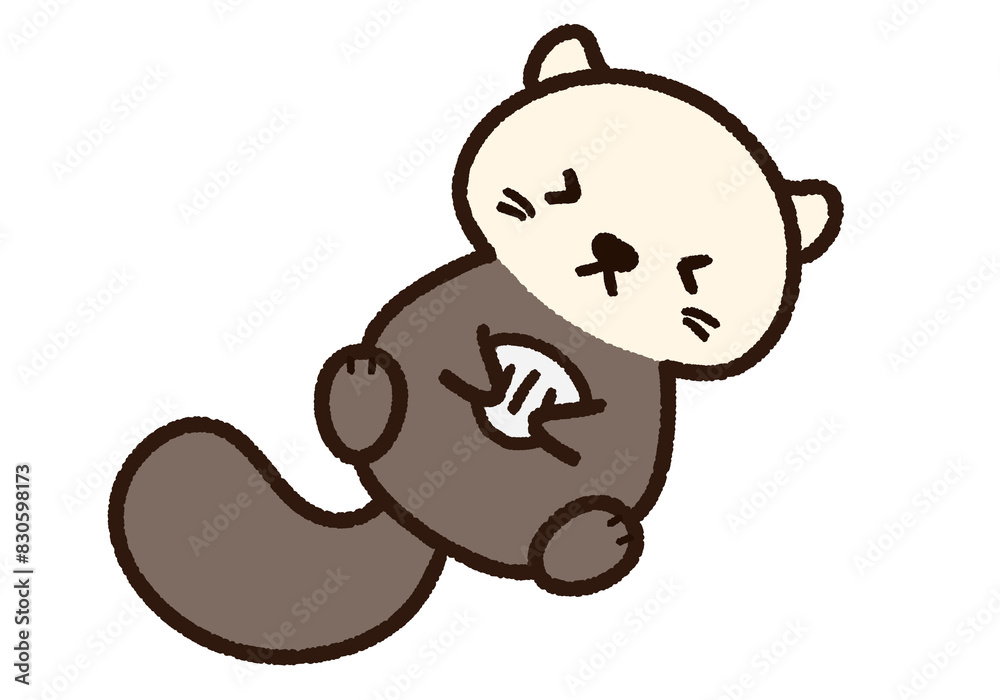 かわいいラッコのキャラクター かわいいラッコのキャラクター