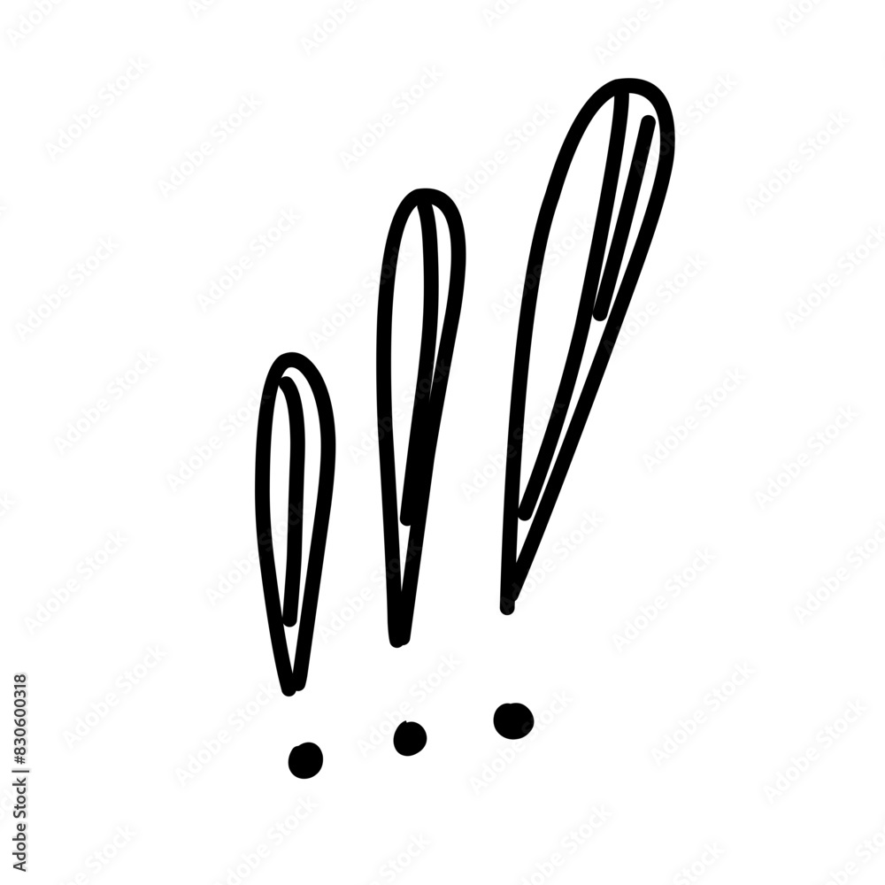 Hand drawn exclamation mark Hand drawn exclamation mark
