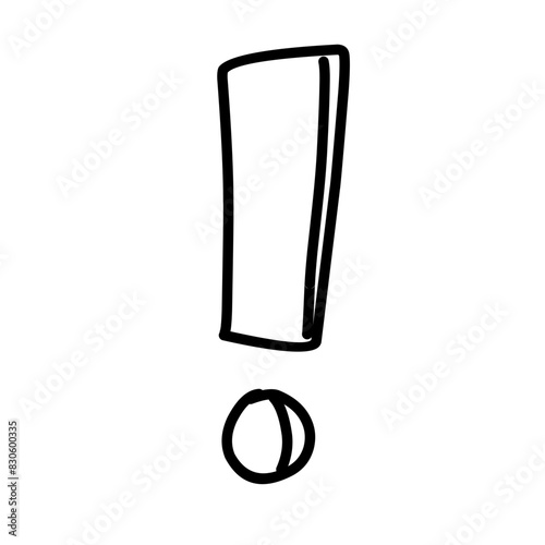 Hand drawn exclamation mark