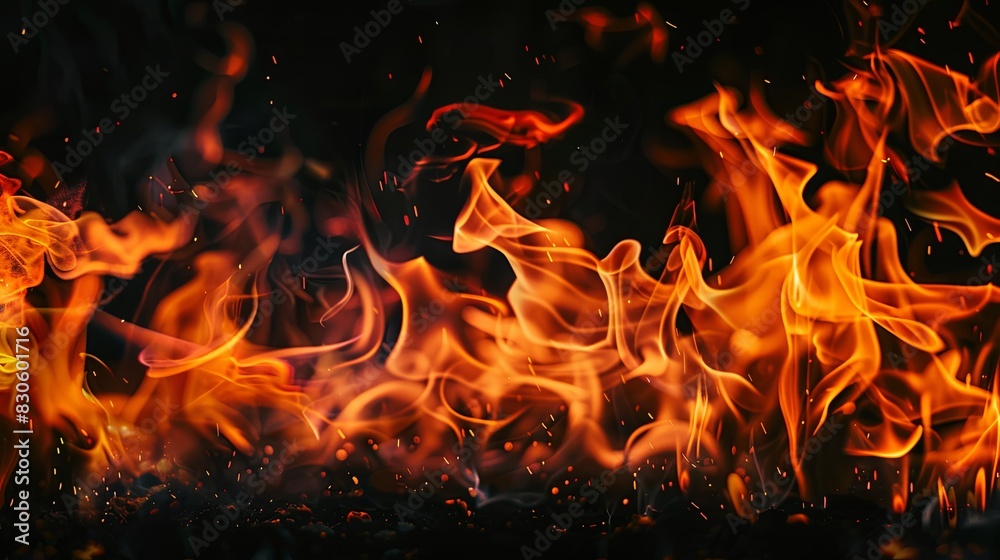 Untamed Beauty of Fiery Waves Untamed Beauty of Fiery Waves