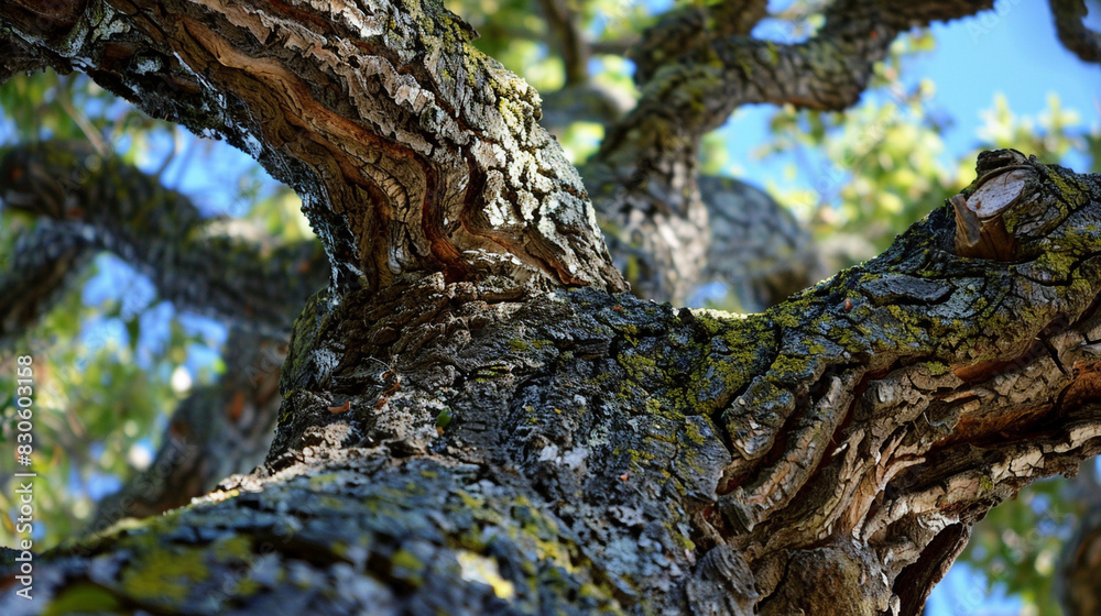 Portrait of a Wise Old Tree weathered bark and gnarled branches of a majestic old tree evoking a sense of wisdom and resilience. Portrait of a Wise Old Tree weathered bark and gnarled branches of a majestic old tree evoking a sense of wisdom and resilience.