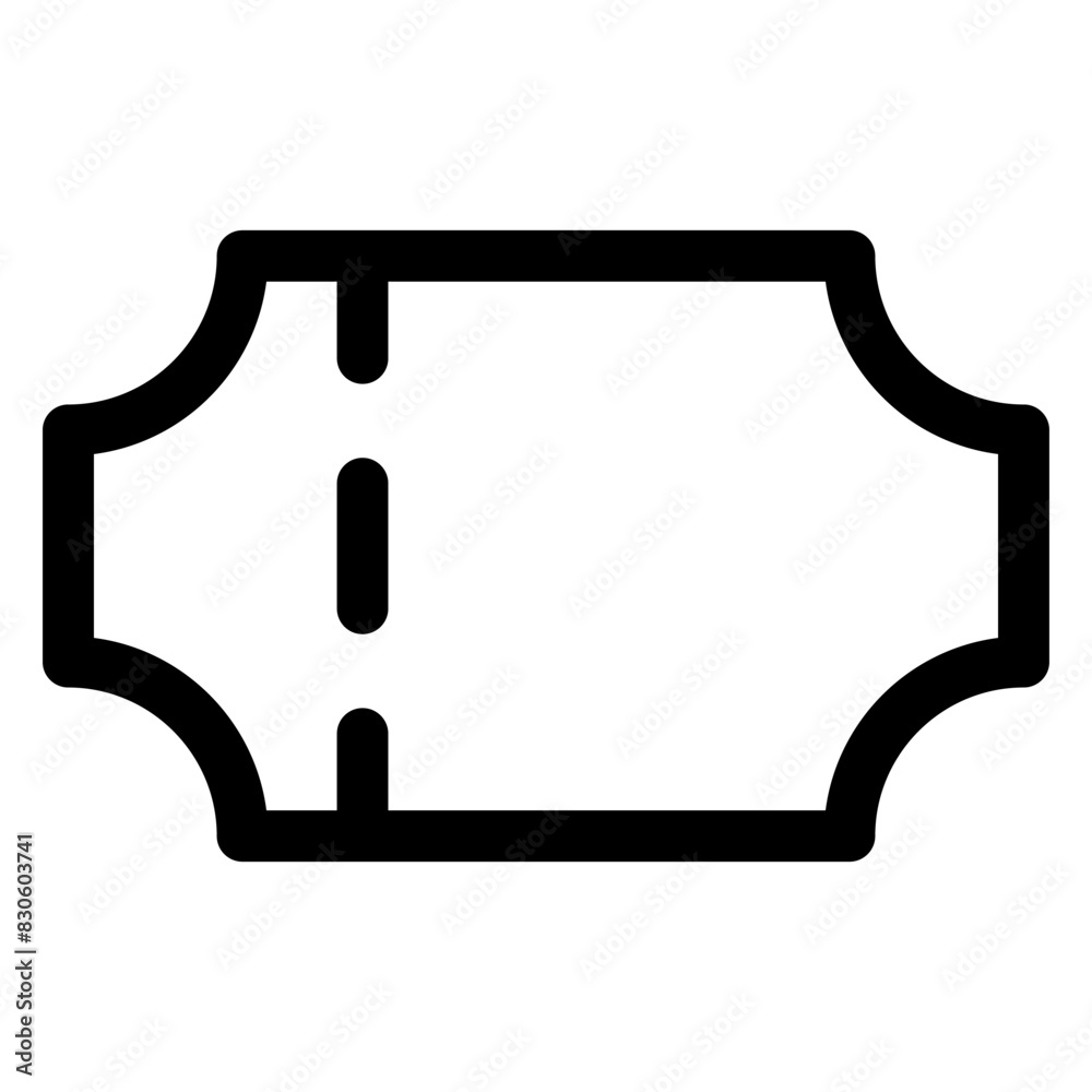 ticket line icon vector illustration isolated on white background ticket line icon vector illustration isolated on white background