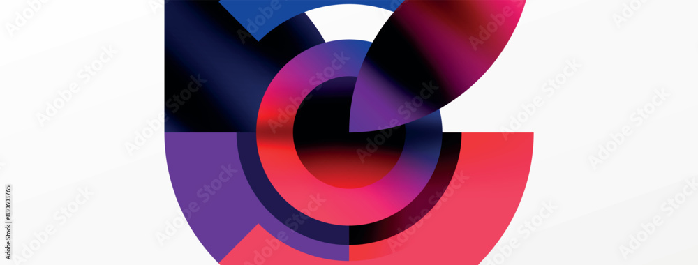 Circle geometric abstract vector background Circle geometric abstract vector background