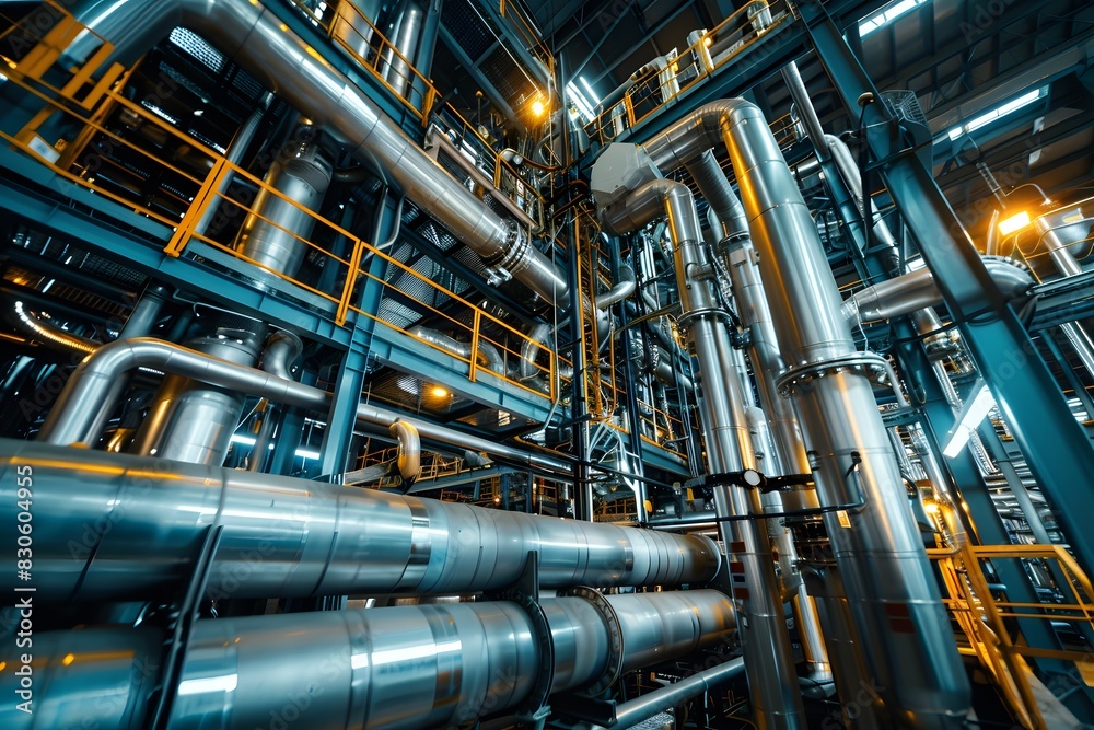 Illustration of Incorporating smart technologies like IoT, AI, and robotics to enhance automation and efficiency in industrial plants. Ai Generate Illustration of Incorporating smart technologies like IoT, AI, and robotics to enhance automation and efficiency in industrial plants. Ai Generate