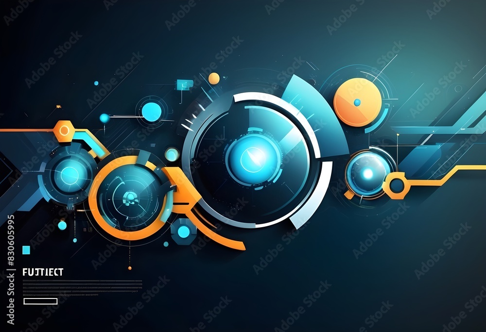 New future technology concept abstract background for business solution