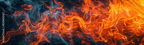 Untamed Beauty of Fiery Waves