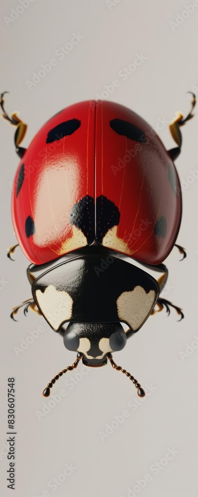 Fototapeta premium Floating ladybug blank mock-up