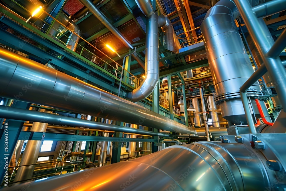 Illustration of Incorporating smart technologies like IoT, AI, and robotics to enhance automation and efficiency in industrial plants. Ai Generate Illustration of Incorporating smart technologies like IoT, AI, and robotics to enhance automation and efficiency in industrial plants. Ai Generate