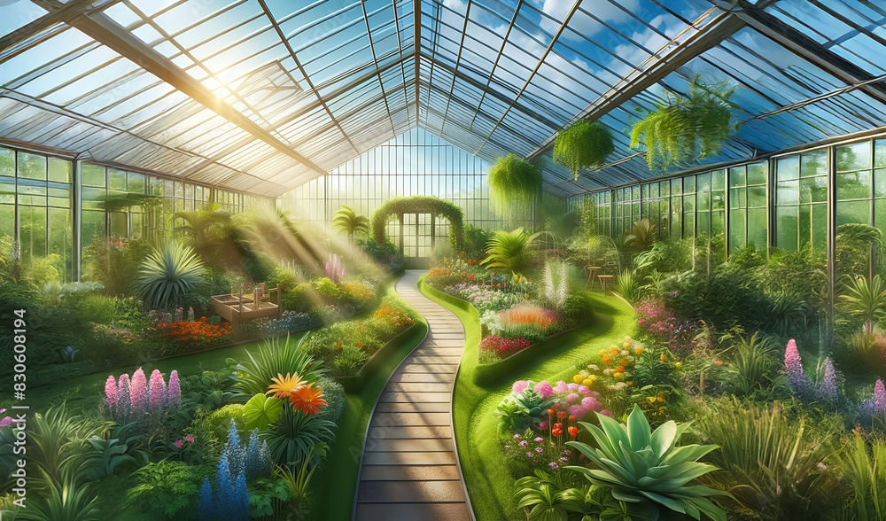 Image of gardening with various species of ornamental plants and flowers in a greenhouse with a pleasing atmosphere. Image of gardening with various species of ornamental plants and flowers in a greenhouse with a pleasing atmosphere.