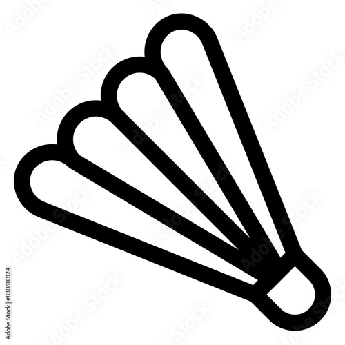 badminton ball line icon  vector illustration isolated on white background