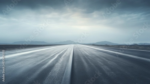 Empty road in the fog © dwoow