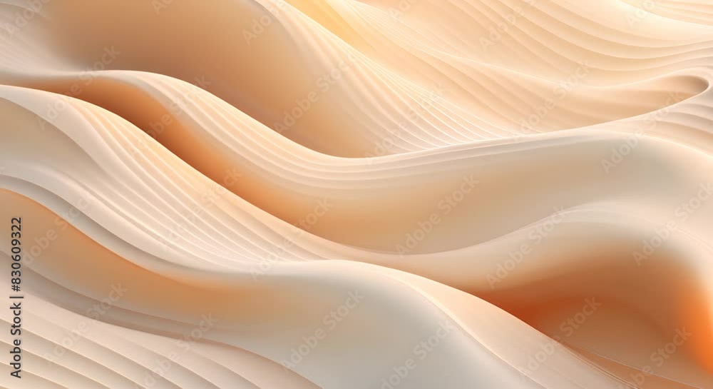 Gentle and soft 3D waves, flowing in a modern minimalist aesthetic Gentle and soft 3D waves, flowing in a modern minimalist aesthetic