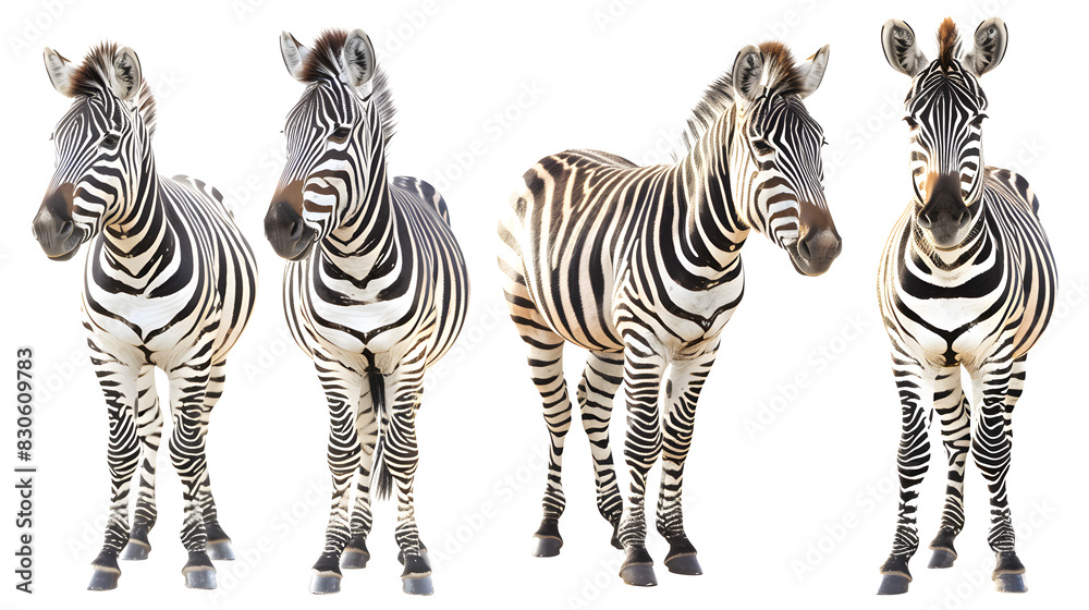 Fototapeta premium Zebra, transparent picture