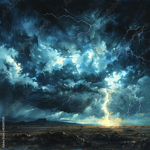Bring the thrilling chaos of a storm to life with vivid lightning flashes