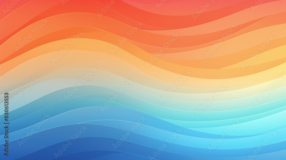 Obraz premium Warm and Cool Gradient Waves 