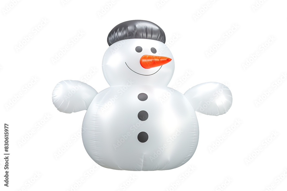 Frosty Fun: Whimsical Snowman Balloon on White or PNG Transparent Background. Frosty Fun: Whimsical Snowman Balloon on White or PNG Transparent Background.