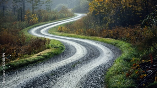 The Path Less Traveled: Capture an image of a winding road disappearing into the distance, symbolizing the journey of life and the choices we make along the way.
