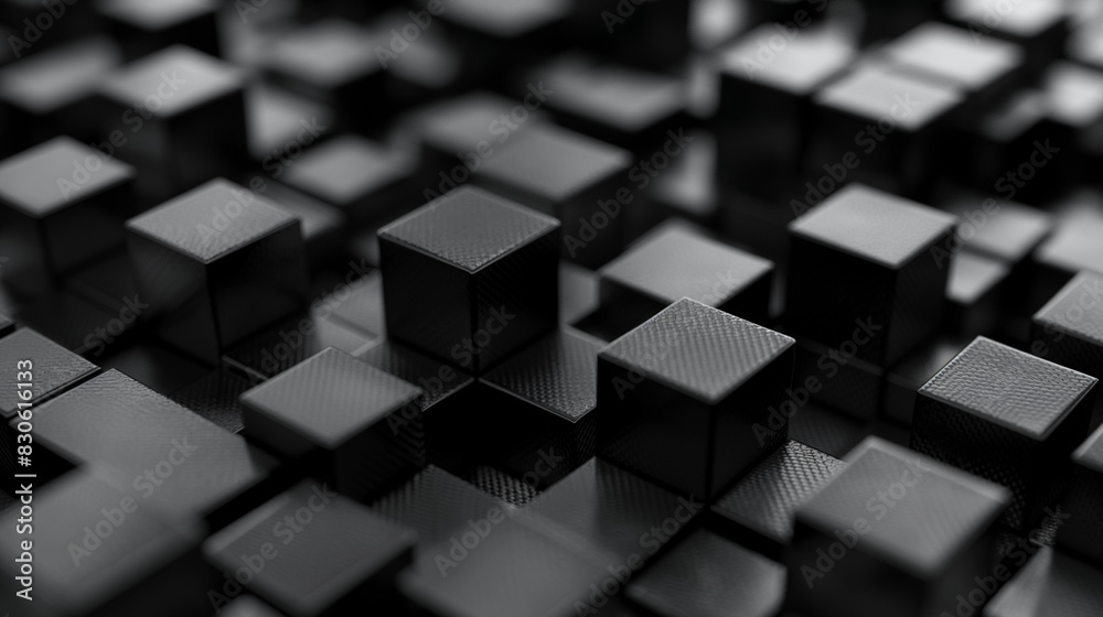 abstract background with carbon fiber cubes modern 3d wallpaper, business background 