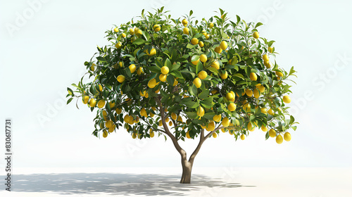 Lemon tree isolated on white background 
