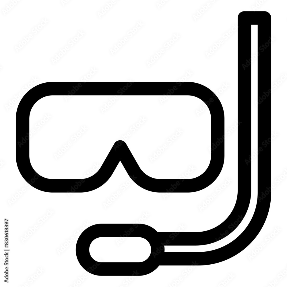diving line icon vector illustration isolated on white background diving line icon vector illustration isolated on white background
