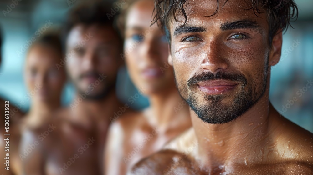 Portrait of a Handsome Athletic Man in Casual Style Generative AI Portrait of a Handsome Athletic Man in Casual Style Generative AI